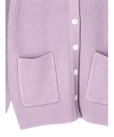 earth music&ecology アンチピリング畦Ｖネックカーディガン