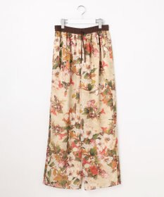 自由区 ボタニカルプリントドロスト パンツ