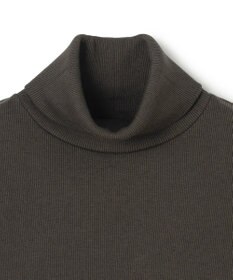 BEIGE， 【BEIGE,ecru/WEB限定・洗える】RIB TOPS /  コットンシルクハイネックトップス