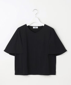 J.PRESS LADIES 【洗える・接触冷感】プレーティングジャージー ケープ風 カットソー