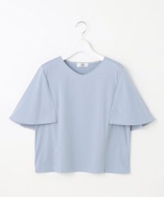 J.PRESS LADIES 【洗える・接触冷感】プレーティングジャージー ケープ風 カットソー