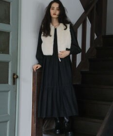 Green Parks ■ＥＳＣＡＲ　デニムピンタックカフスワンピース