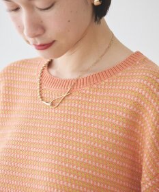 AMERICAN HOLIC Ｍｉｘ編み地ニットプルオーバー