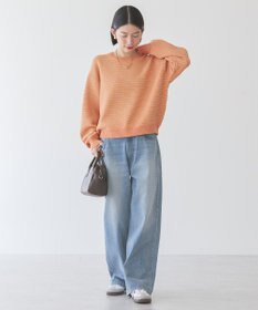 AMERICAN HOLIC Ｍｉｘ編み地ニットプルオーバー