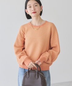 AMERICAN HOLIC Ｍｉｘ編み地ニットプルオーバー