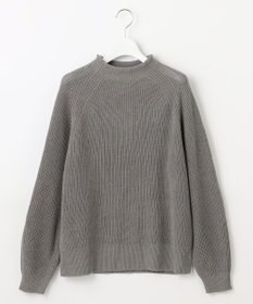 自由区 【洗える】コットンウールミドルゲージプルオーバー ニット