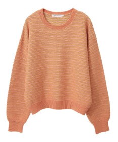 AMERICAN HOLIC Ｍｉｘ編み地ニットプルオーバー