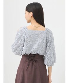 earth music&ecology フラワーレースブラウス