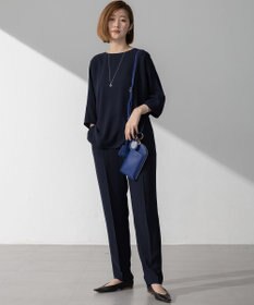 23区 【Oggi7月号掲載/吸水速乾/接触冷感/UVカット】ストレッチジョーゼット テーパード パンツ