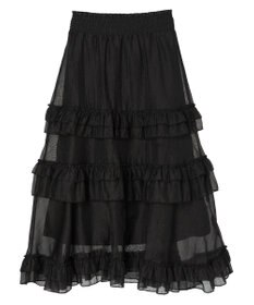 Green Parks ・ＥＬＥＮＣＡＲＥ　ＤＵＥ　シアーフリルティアードスカート