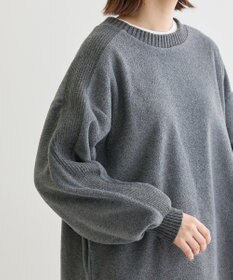 Green Parks フリース袖リブドッキングプルオーバーⅡ