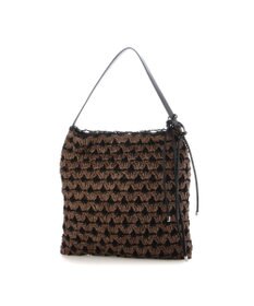 UNBILLION カシュカシュ cachecache / 配色編みワンハンドルトート カゴバッグ