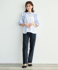 #Newans ロマンティックフリルディテールシャツ