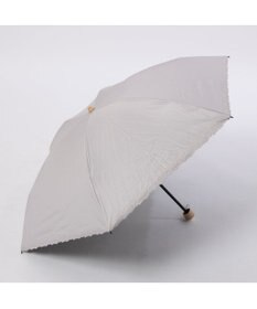 UNBILLION カシュネ cachenez /【晴雨兼用　日傘　UVカット率・遮光率100％生地使用 】PU超軽量プチフラワー刺繍カーボンミニ折りたたみ傘