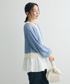 Green Parks 配色リブドッキングチュニック