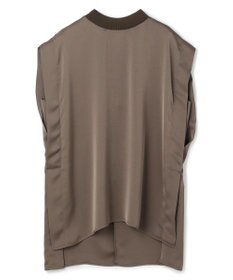 uncrave ライトダブルサテン タックブラウス