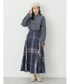 earth music&ecology スタンドフリルシャツ