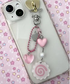 WEGO ハートぐるぐるビーズキーホルダー