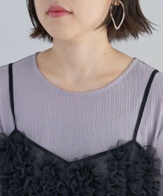 Green Parks ＳＥＴ２点チュールビスチェ＋表面感プルオーバー