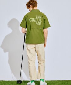 PW CIRCULUS 【撥水加工/ ストレッチ】【MEN】ベルト付 ワイドカーゴパンツ ゴルフ