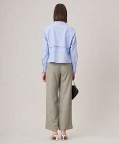 ICB 【洗える】 クリーンブロード クロップドブラウス