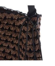 UNBILLION カシュカシュ cachecache / 配色編みワンハンドルトート カゴバッグ