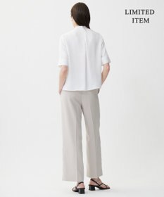 ICB L 【WEB限定・接触冷感・速乾・洗える】シルキーツイル 半袖クロップドシャツ