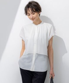 23区 L 【撥水加工/洗える】シアーナイロンツイル レイヤード ブラウス