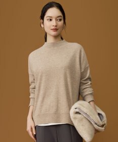 自由区 【SHIHOさん着用】ウールハイゲージモックネック ニット ベージュ