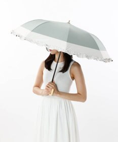 AURORA Beaurance （ビューランス）バイカラーフリル晴雨兼用パラソル（折りたたみ傘）