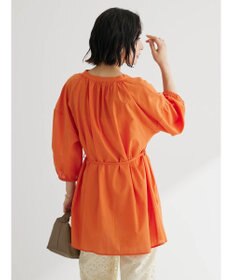 Green Parks スキッパーボリュームブラウスチュニック