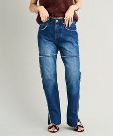 woadblue 【157】SLIT STRAIGHT REMAKE PANTS デニムパンツ