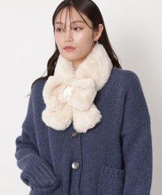 MOONBAT 【新色追加】PAUL & JOE ACCESSOIRES フェイクファーリボンマフラー