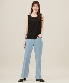 ANY SIS S 【洗える】チュールコンビラメ タンクトップ