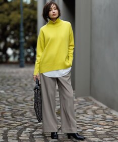 ICB L 【新色追加】ソフトカシミヤミックス ハイネックニット