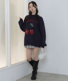 WEGO シャギーグラフィックニットBIGプルオーバー