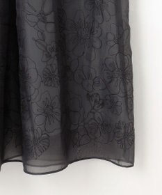 自由区 【洗える】シアーパネルエンブロイダリー スカート