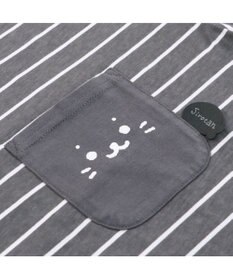 Mother garden しろたん ポケット付き Ｔシャツ 半袖 《ボーダー柄/黒色》 レディース メンズ ユニセックス