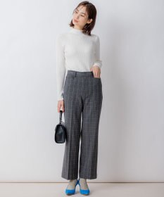 組曲 S 2WAYウォームストレッチ ストレートチェックパンツ