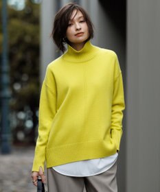 ICB L 【新色追加】ソフトカシミヤミックス ハイネックニット