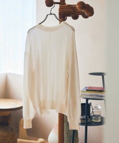 TOQUE 〈大草直子さんアドバイザー〉ウォッシャブルシルク×コットン ニットロングスリーブ