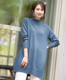 Tiaclasse L 【洗える】体型カバーも叶うMIX糸ニットチュニック