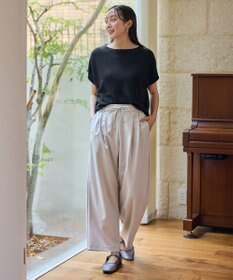 ANY 【ウエストゴム】イージーケアライトストレッチワイドパンツ