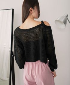 WEGO モヘアタッチ2WAYワンショルニット