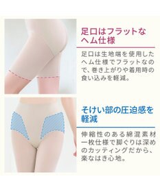 BRADELIS New York 【BRADELIS NewYork peace】綿混楽々ソフトガードル24 お尻周りをスッキリ補整 クロッチ付きで一枚ばき可能 ガードルショーツ