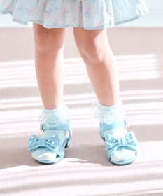 ANY KIDS リボン ヒールサンダル