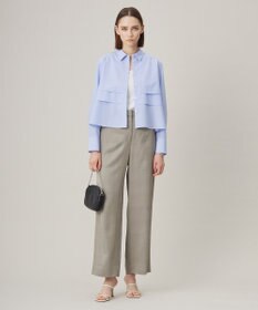 ICB 【洗える】 クリーンブロード クロップドブラウス