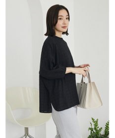 Green Parks インド綿 SET２点 刺繍７分丈ブラウス＋タンクトップ