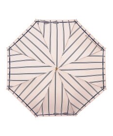 MOONBAT 【雨傘】ランバン オン ブルー(LANVIN en Bleu) ストライプ リボンプリント 長傘 耐風傘 ジャンプ式