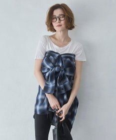 WEGO 【ユニセックス着用ITEM/SMLサイズ展開】オンブレチェックシャツ（LS）